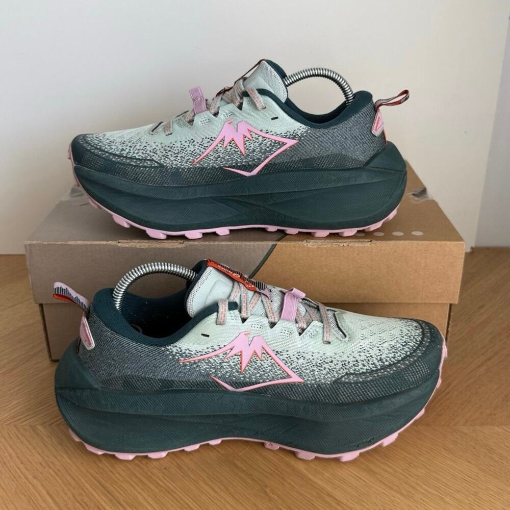 ASICS Trabuco Max 4 Cold Moss/Orange Women Trail Sneakers- SZ 7 - Picture 10 of 12
